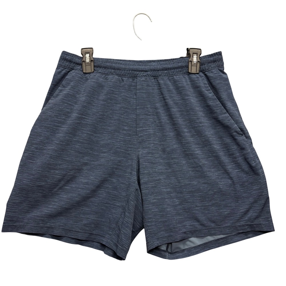 Lululemon Pace Breaker Shorts 7" Mens L Heathered Navy Blue Activewear Training